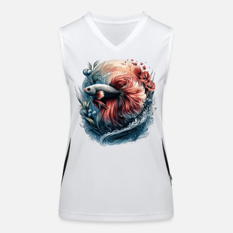 Betta Splendens, Betta Fish Aquarium, Bettafan Women's Functional Contrast Tank Top