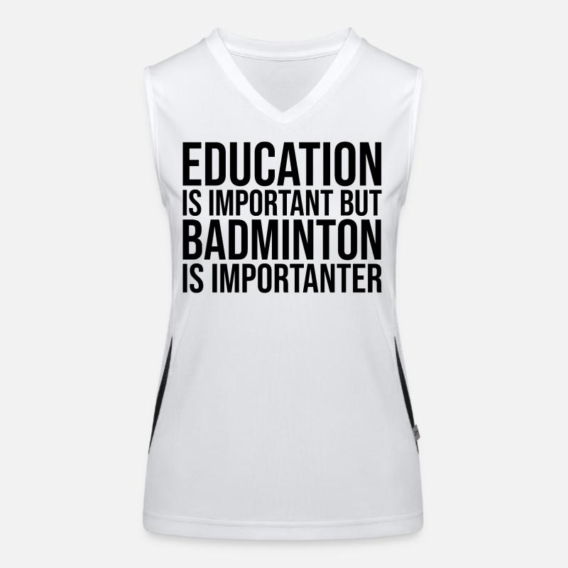 Badminton - Women's Functional Contrast Tank Top - white/black