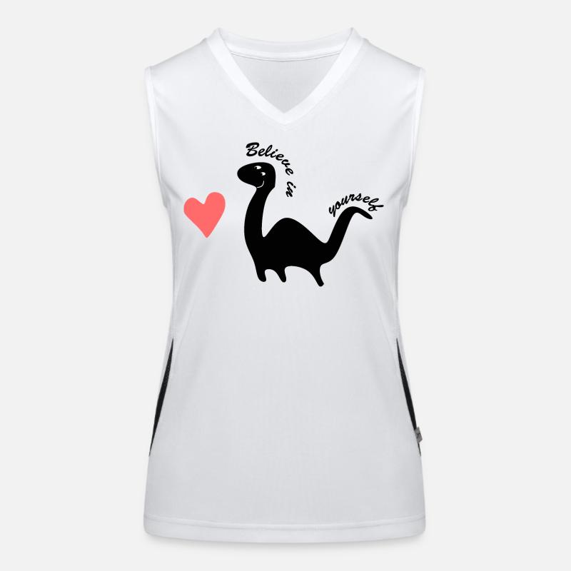 belive in yourself Funktionelles Kontrast-Tank Top für Frauen