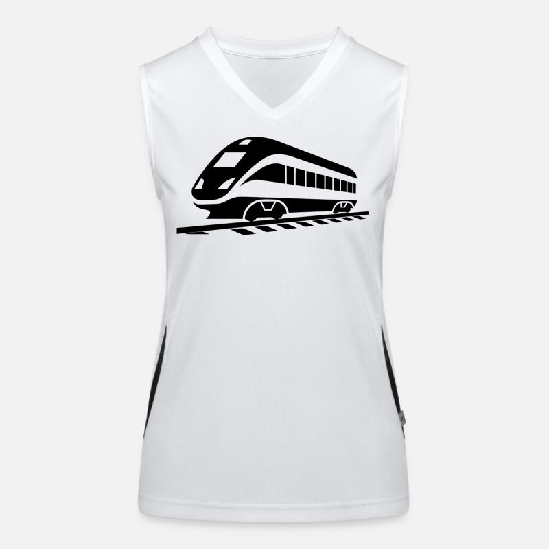 Eisenbahn Funktionelles Kontrast-Tank Top für Frauen