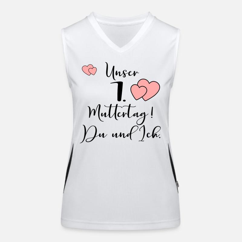 Erster Muttertag MAMA BABY Funktionelles Kontrast-Tank Top für Frauen