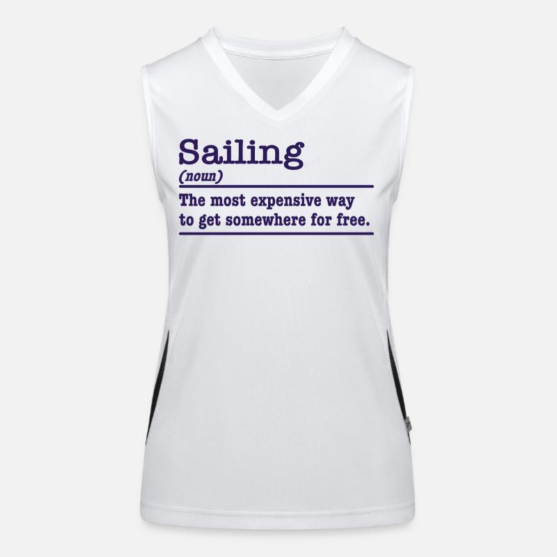 Sailing Definition – Humor for Sailors Women's Functional Contrast Tank Top
