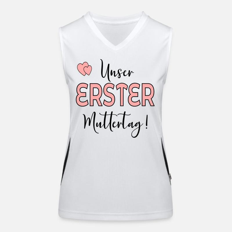 UNSER ERSTER MUTTERTAG BABY MAMA Funktionelles Kontrast-Tank Top für Frauen