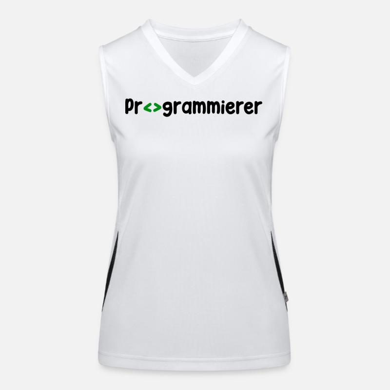 Programmeur, Développeur, Développeur Web, Scripting Débardeur respirant contrasté Femme