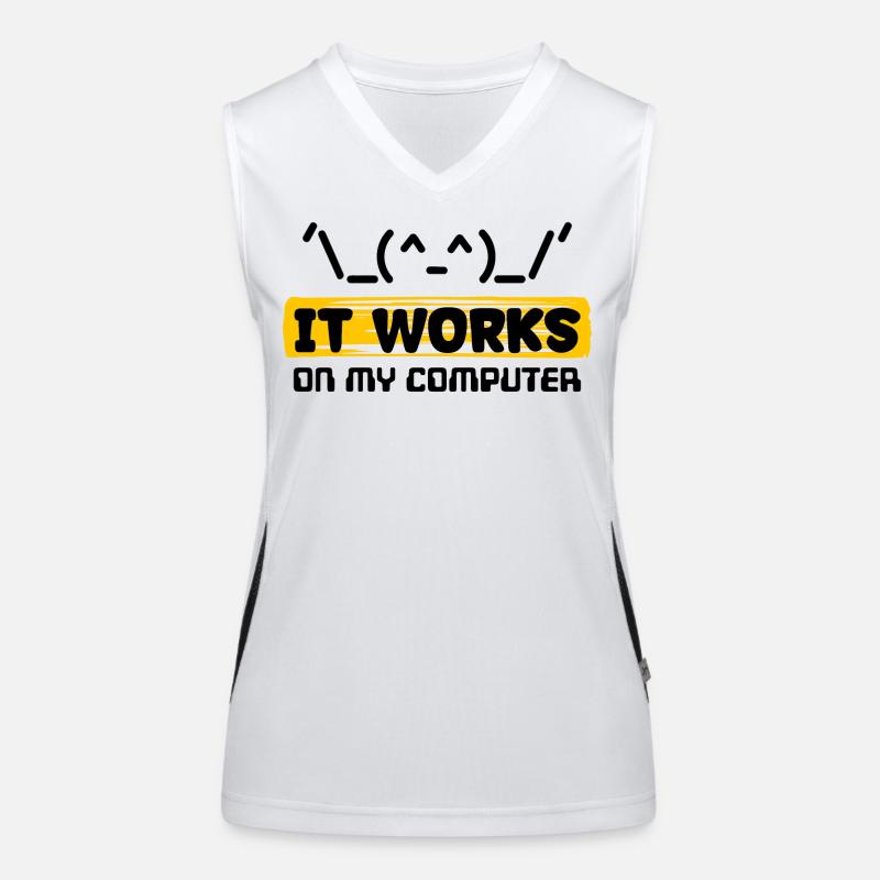 Coden Skripting Computerfreak Developer Statement Funktionelles Kontrast-Tank Top für Frauen