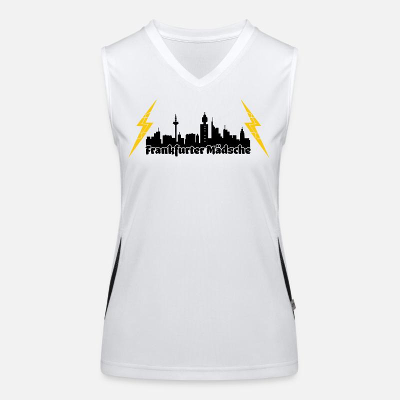 Frankfurter Maedsche ffm skyline Funktionelles Kontrast-Tank Top für Frauen