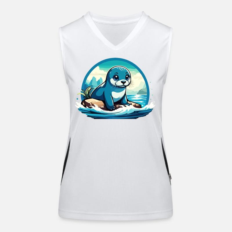 Seal on rocks Women's Functional Contrast Tank Top