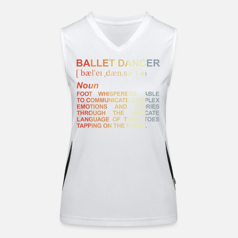 Danseuse de ballet Explication des termes Débardeur respirant contrasté Femme