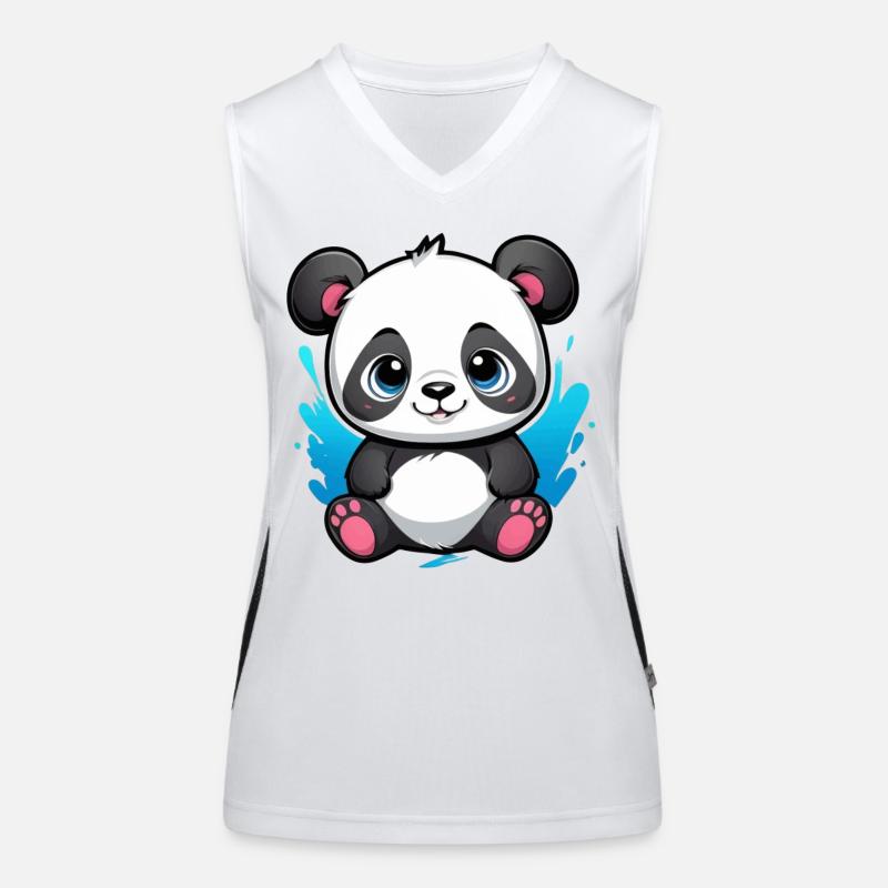 Panda Bear Women's Functional Contrast Tank Top