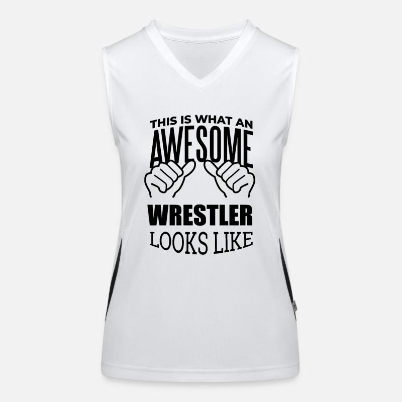 Wrestler - Women's Functional Contrast Tank Top - white/black