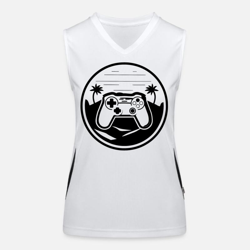 Game Controller Graphics Women's Functional Contrast Tank Top