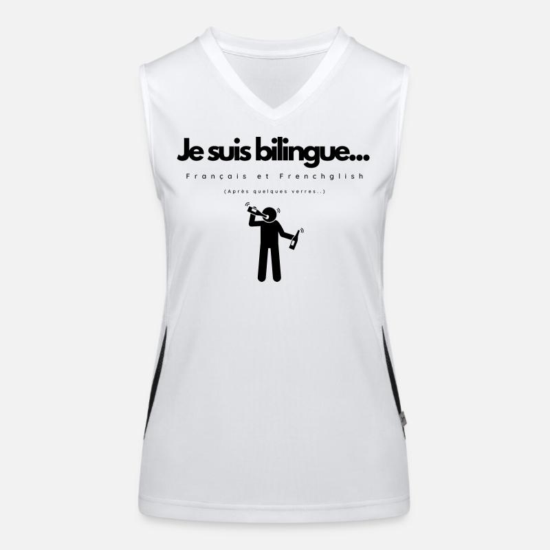 Ich bin zweisprachig Funktionelles Kontrast-Tank Top für Frauen