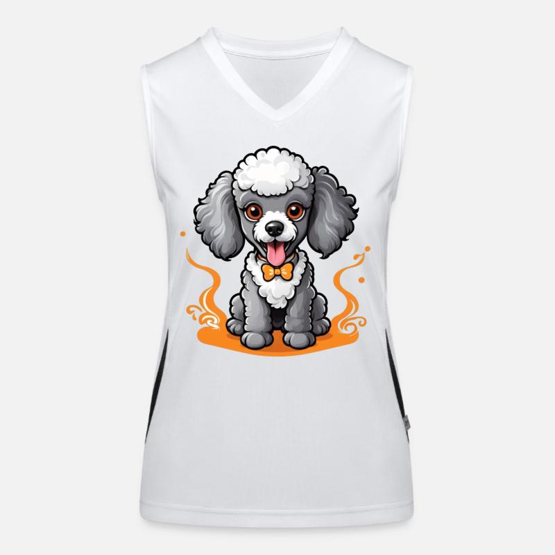 Dapper Poodle Funktionelles Kontrast-Tank Top für Frauen