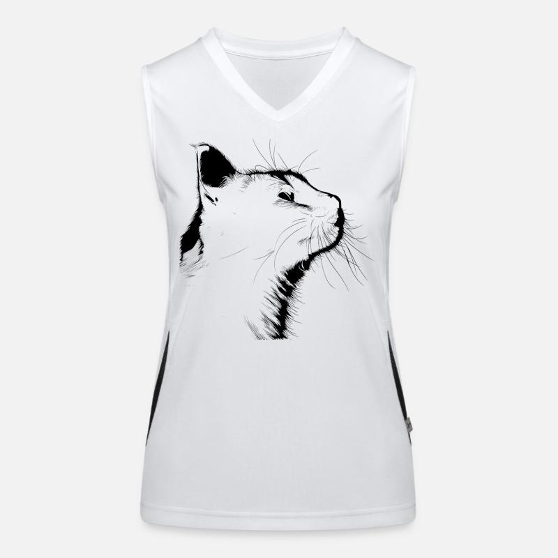 Silhouette de chat Débardeur respirant contrasté Femme