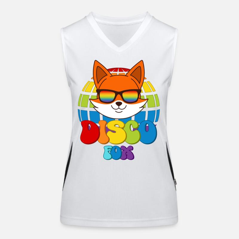 Disco Fox Discokugel Fuchs Sonnenbrille Discofox Funktionelles Kontrast-Tank Top für Frauen