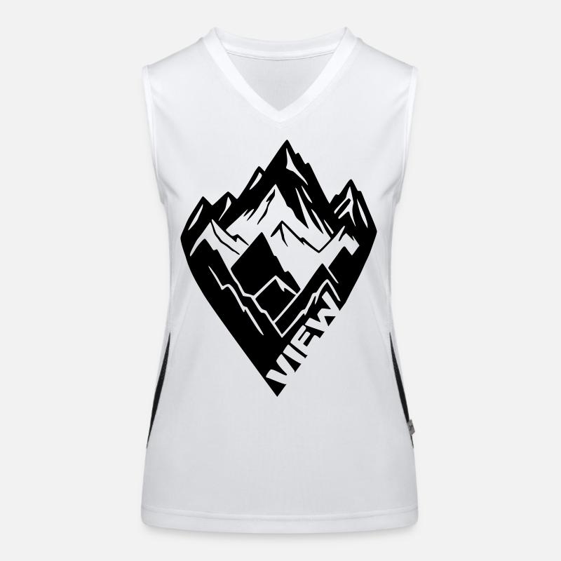 Mountain View [Black] Women's Functional Contrast Tank Top