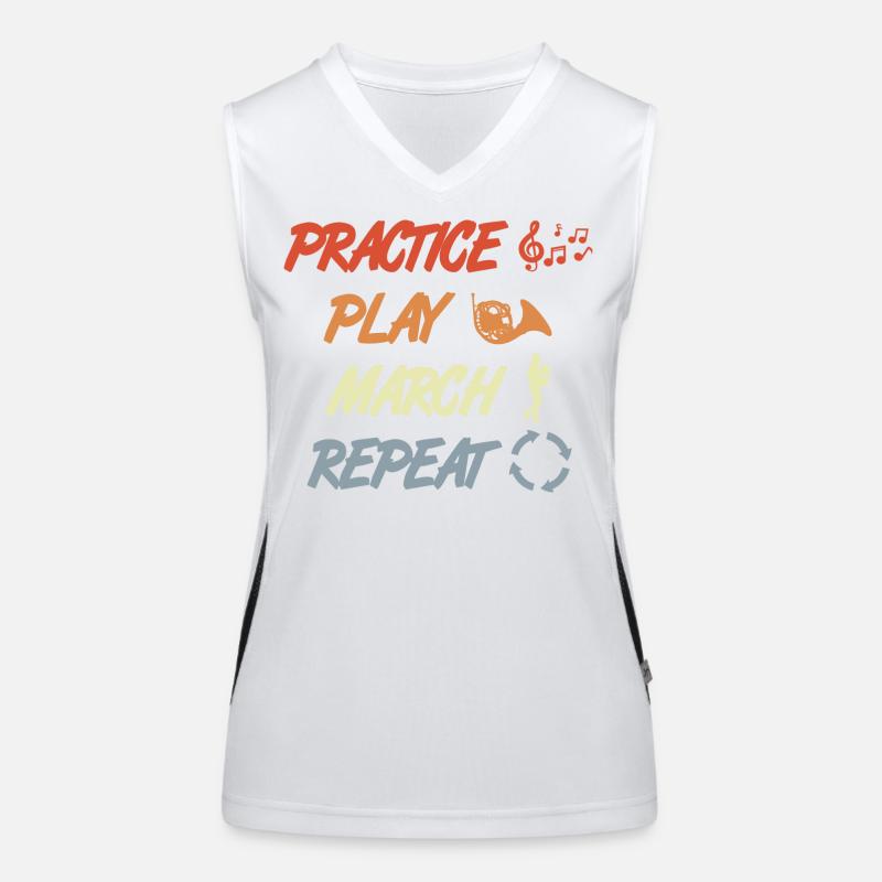 Motivation du cor français Débardeur respirant contrasté Femme