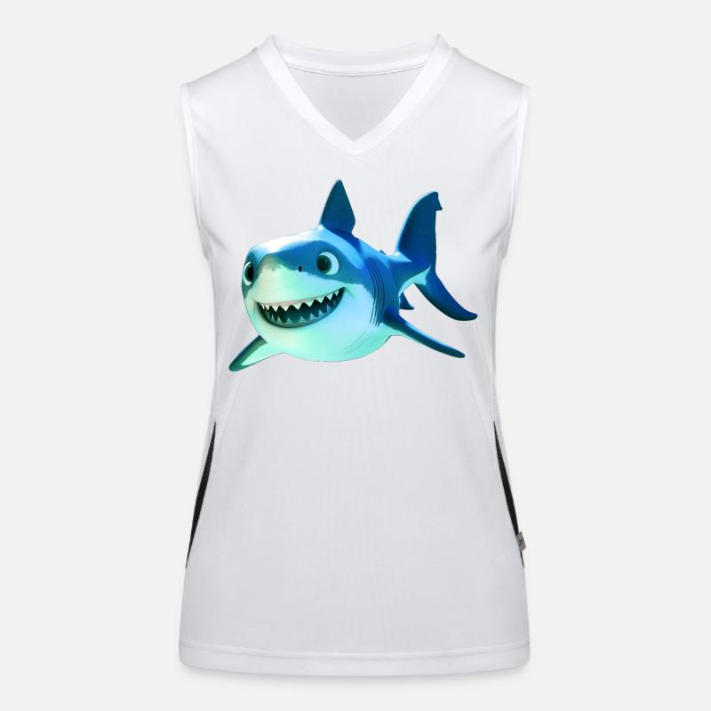 Requin Requin Requin Tigre Requin Requin Gris Grand Requin Blanc Débardeur respirant contrasté Femme