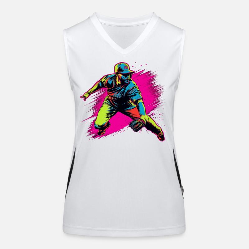 Baseball Player Steamwave Women's Functional Contrast Tank Top