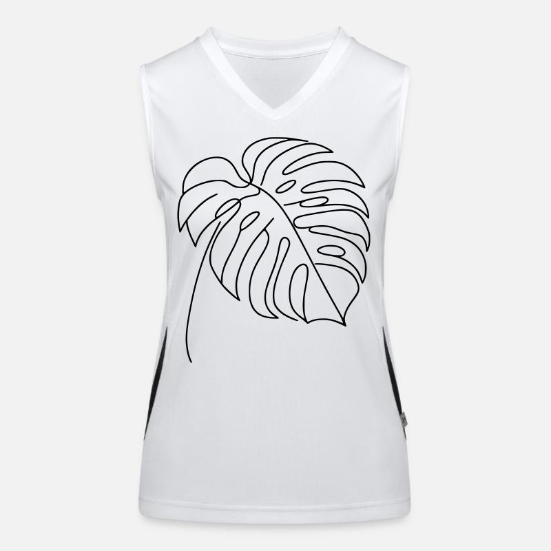 Monstera Funktionelles Kontrast-Tank Top für Frauen