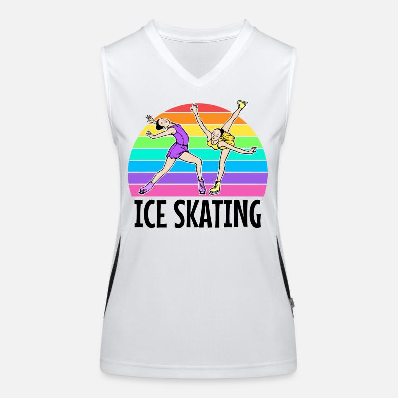Wintersport Eislaufen Winterurlaub Eis Schnee Kalt Funktionelles Kontrast-Tank Top für Frauen
