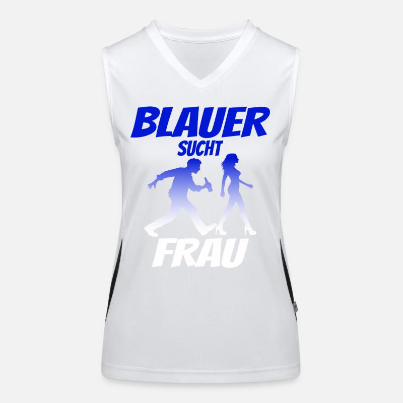 Blauer Sucht Frau Funktionelles Kontrast-Tank Top für Frauen