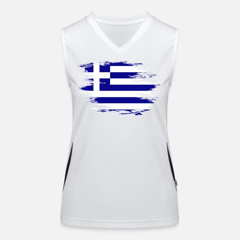 Drapeau de la Grèce utilisé design Débardeur respirant contrasté Femme