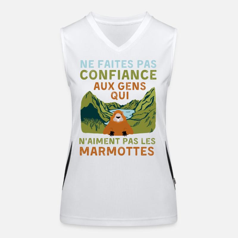 Marmottes Débardeur respirant contrasté Femme