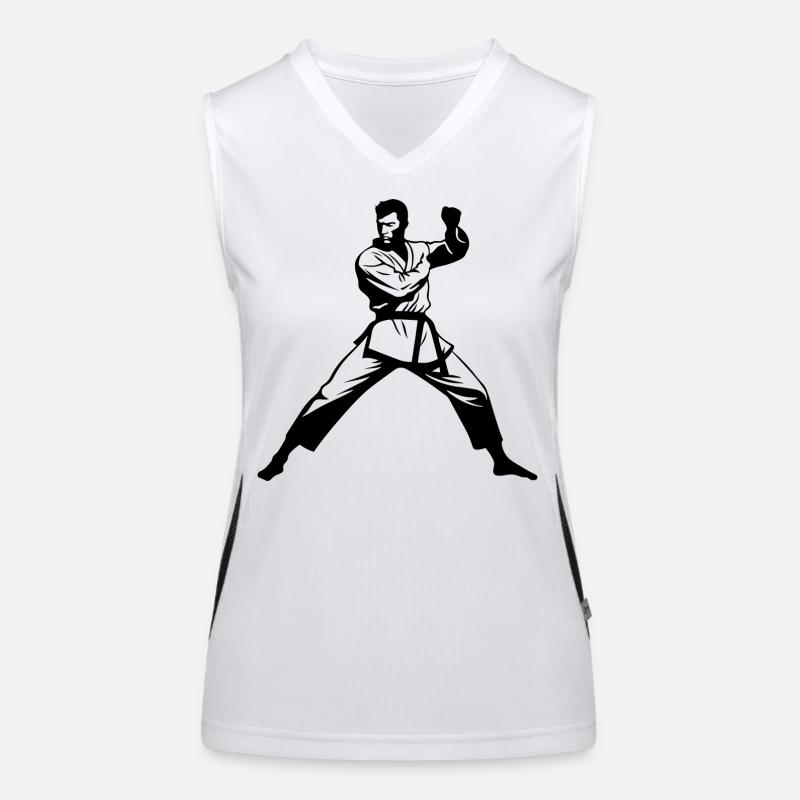 Karateka Funktionelles Kontrast-Tank Top für Frauen