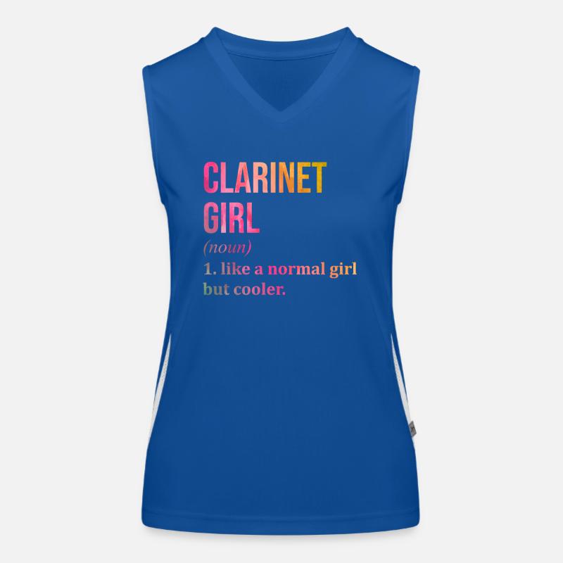 Klarinette Funktionelles Kontrast-Tank Top für Frauen