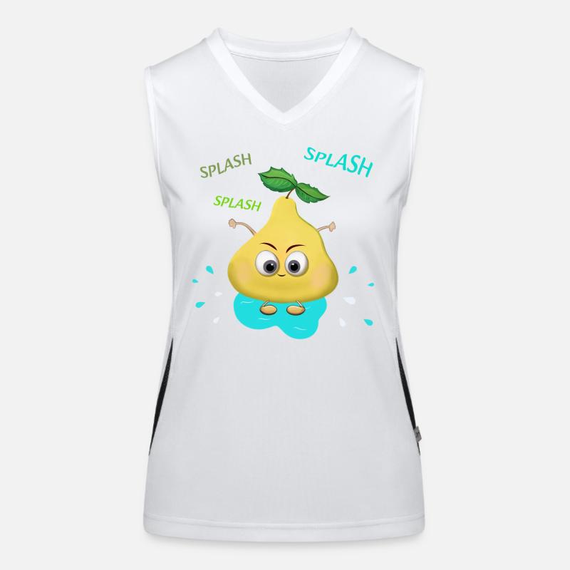 Funny yellow pear Women's Functional Contrast Tank Top