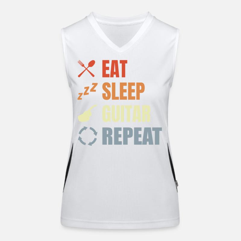 Spis Sleep Guitar Repeat Funksjonell kontrast-singlet for kvinner