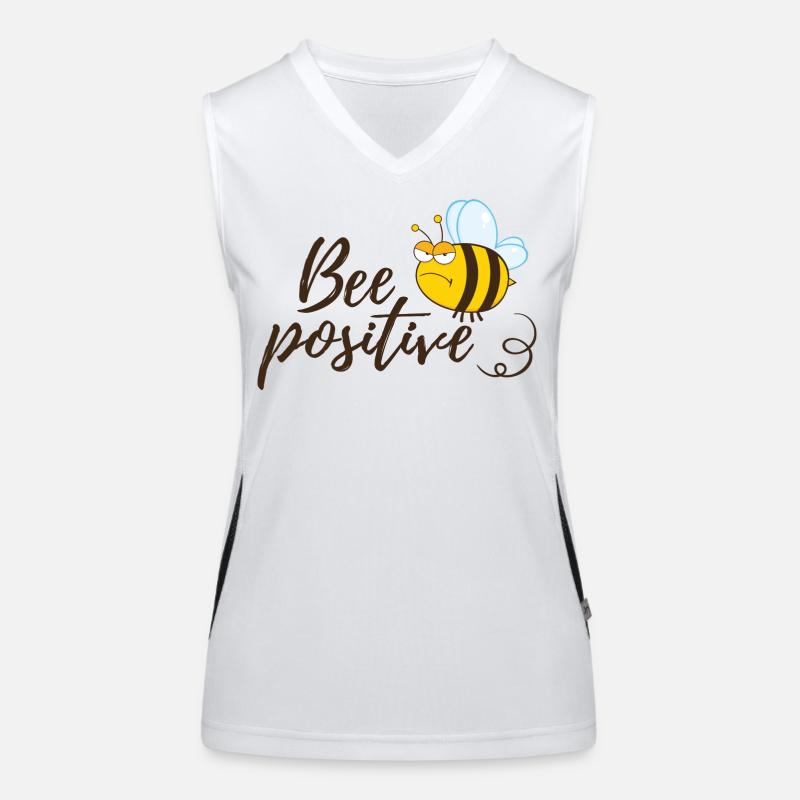 Drôle d’abeille disant abeille positive Débardeur respirant contrasté Femme