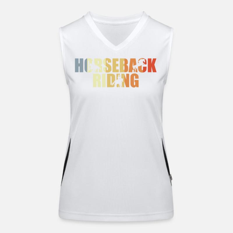 Vintage Reiten Funktionelles Kontrast-Tank Top für Frauen