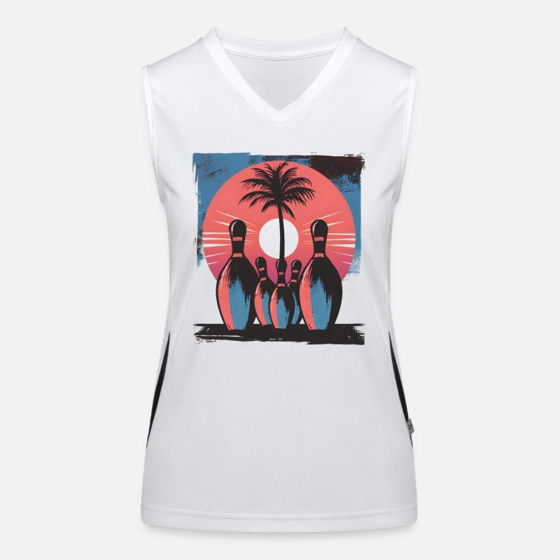 Bowling Funktionelles Kontrast-Tank Top für Frauen