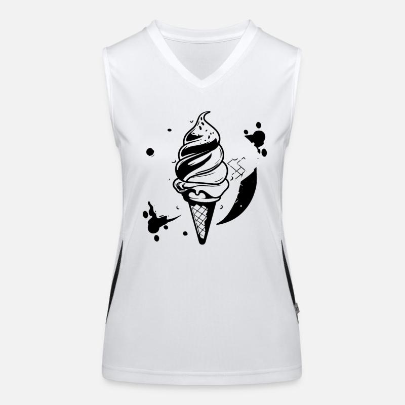 Graphique de crème glacée Débardeur respirant contrasté Femme