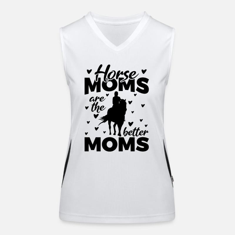 Pferde Mama Funktionelles Kontrast-Tank Top für Frauen