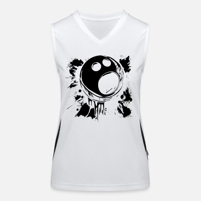 Bowling ball Women's Functional Contrast Tank Top