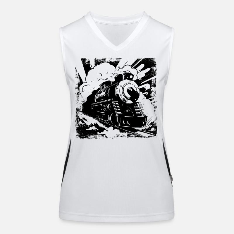 Eisenbahn Funktionelles Kontrast-Tank Top für Frauen