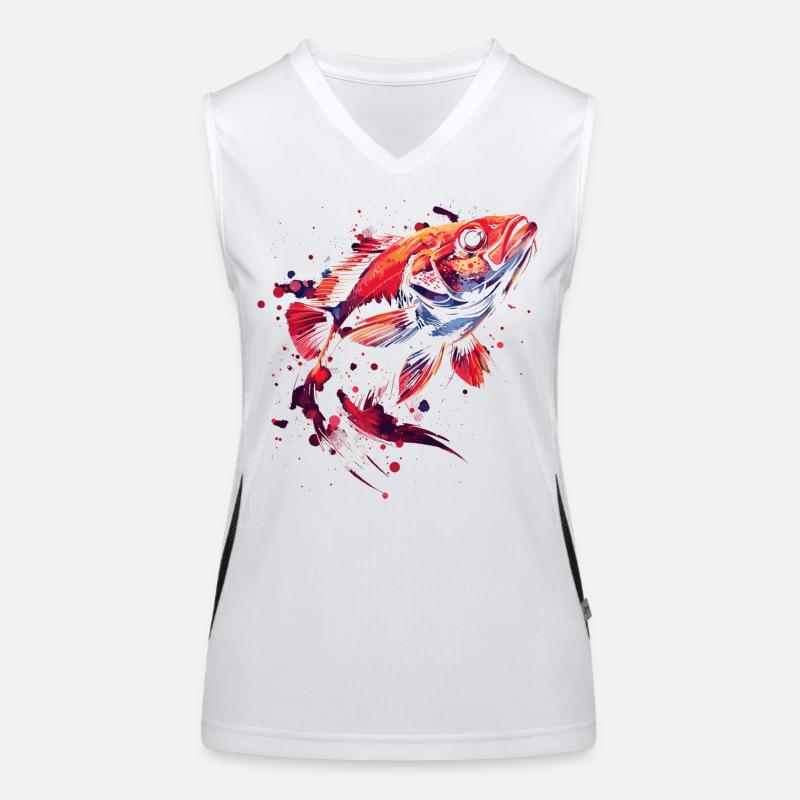 Fisch Funktionelles Kontrast-Tank Top für Frauen