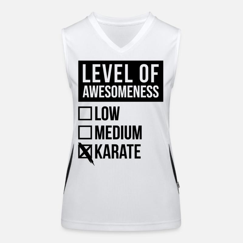 Karate - Women's Functional Contrast Tank Top - white/black