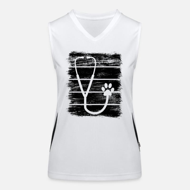 Veterinary stethoscope Women's Functional Contrast Tank Top