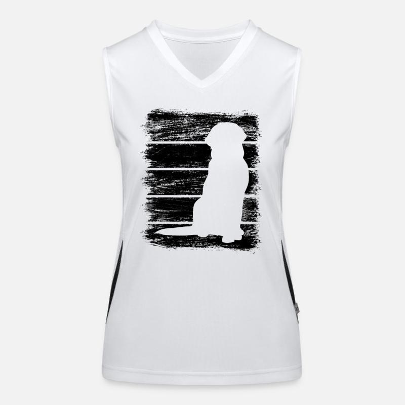 Hund Funktionelles Kontrast-Tank Top für Frauen