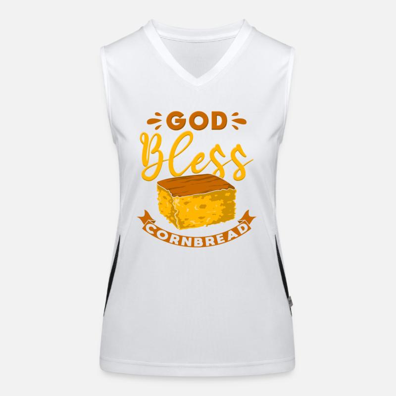 God Bless Cornbread Funktionelles Kontrast-Tank Top für Frauen