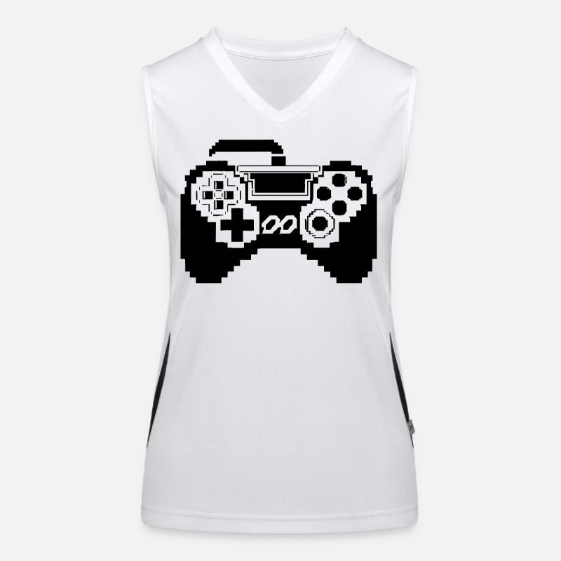 Gamepad Pixel Graphics Women's Functional Contrast Tank Top