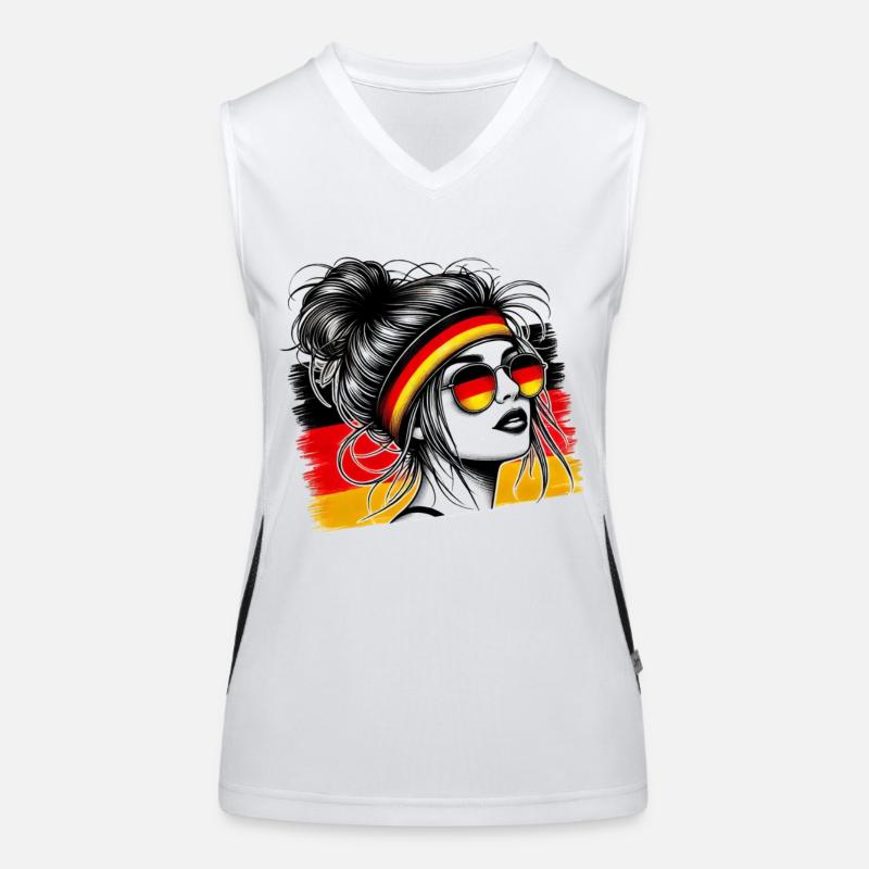 Stilvolles Deutsches Mädchen Funktionelles Kontrast-Tank Top für Frauen