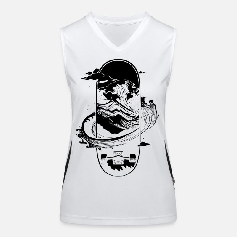 Graphismes de skateboard Débardeur respirant contrasté Femme