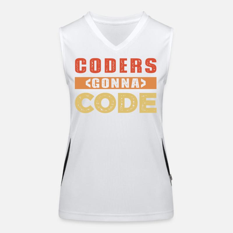 Entwickler Spruch Funktionelles Kontrast-Tank Top für Frauen