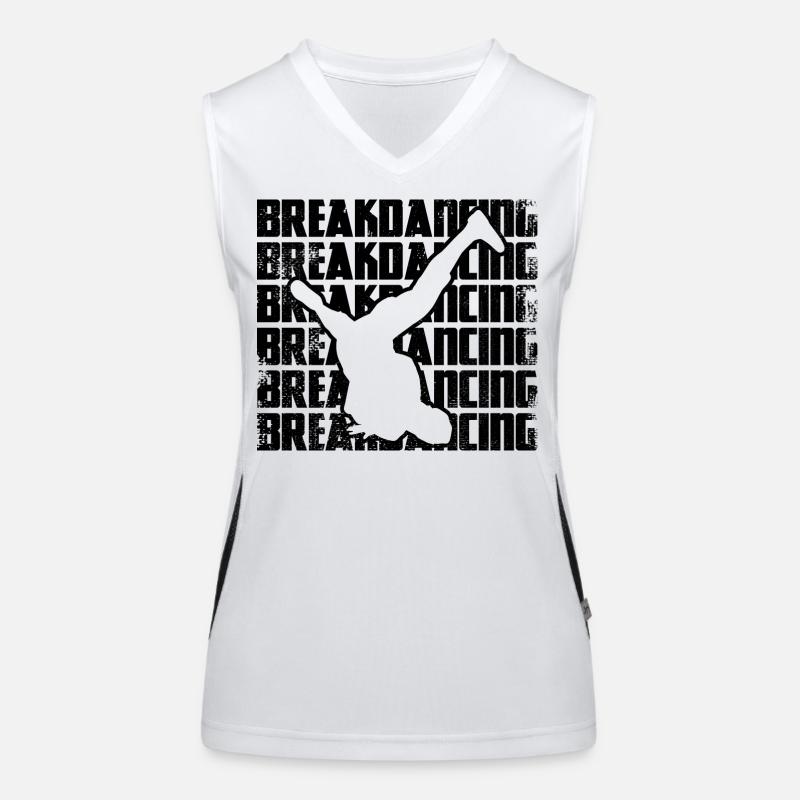 Breakdance Funktionelles Kontrast-Tank Top für Frauen