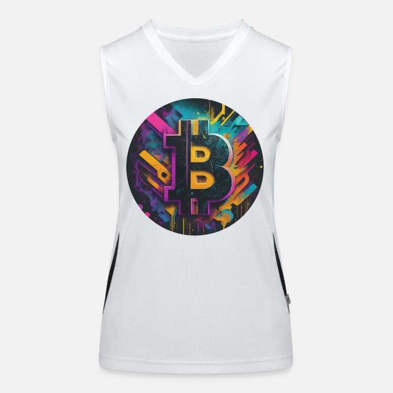 Bitcoin explosion of colors Women's Functional Contrast Tank Top
